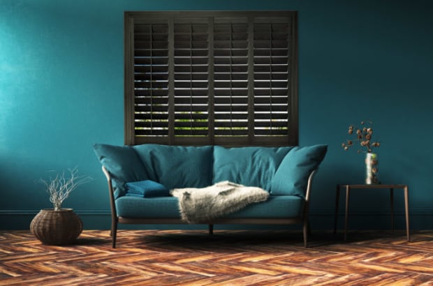 Timberland shutters in a living room
